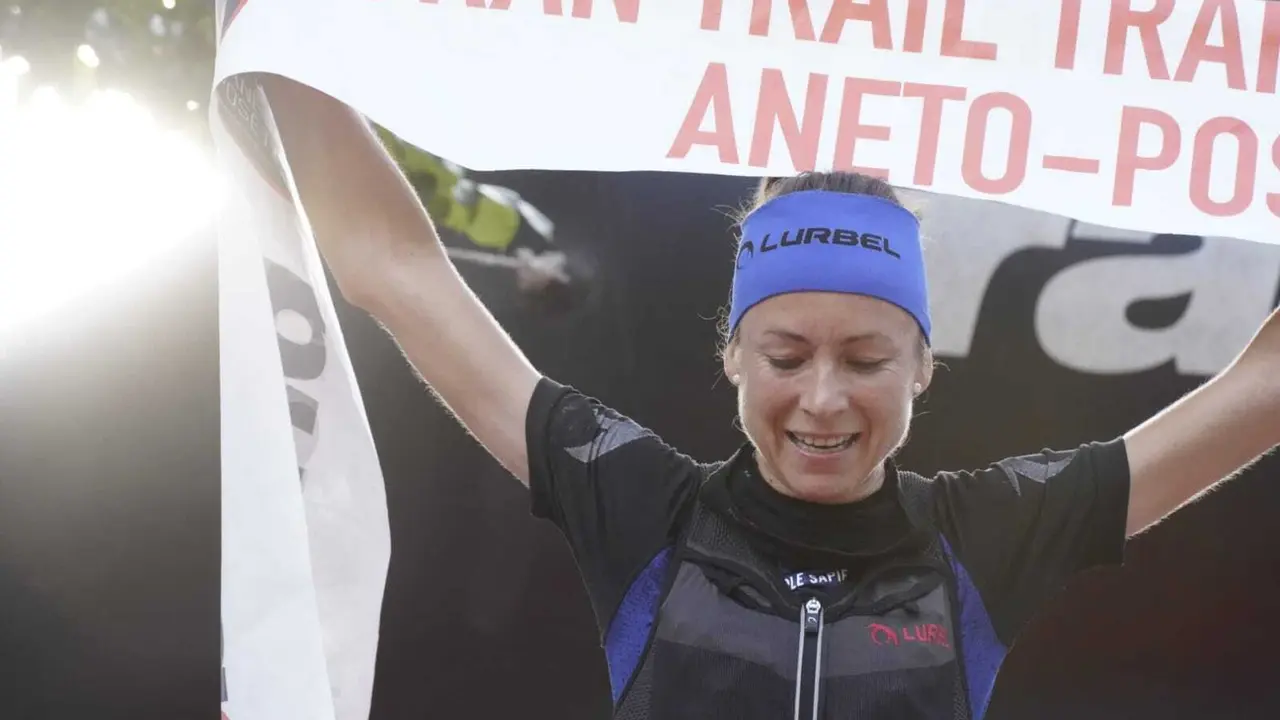 Ana Tauste, ganadora de la Gran Trail Aneto Posets. Foto: Jorge Millaruelo