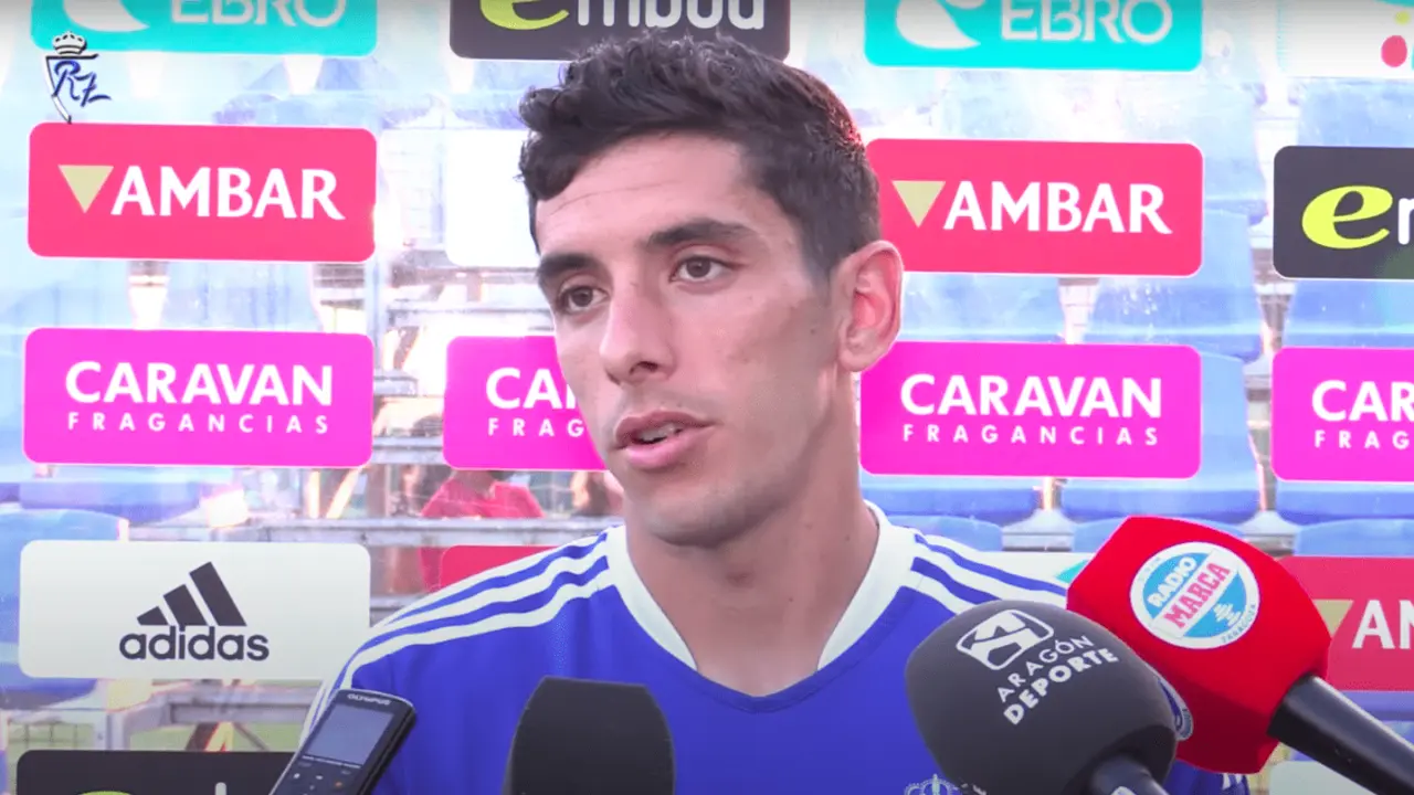 Fran G&aacute;mez se estrena como goleador zaragocista. Foto: Real Zaragoza