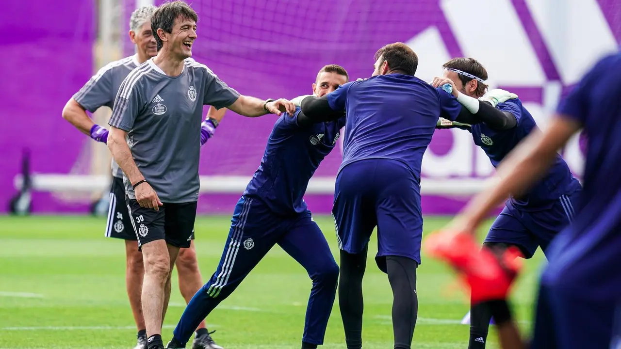 Pacheta entrenando en su nueva casa. | Foto: Real Valladolid