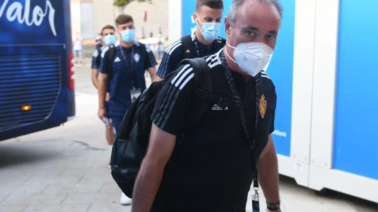 JIM de camino a La Romareda antes del partido. Foto: Real Zaragoza