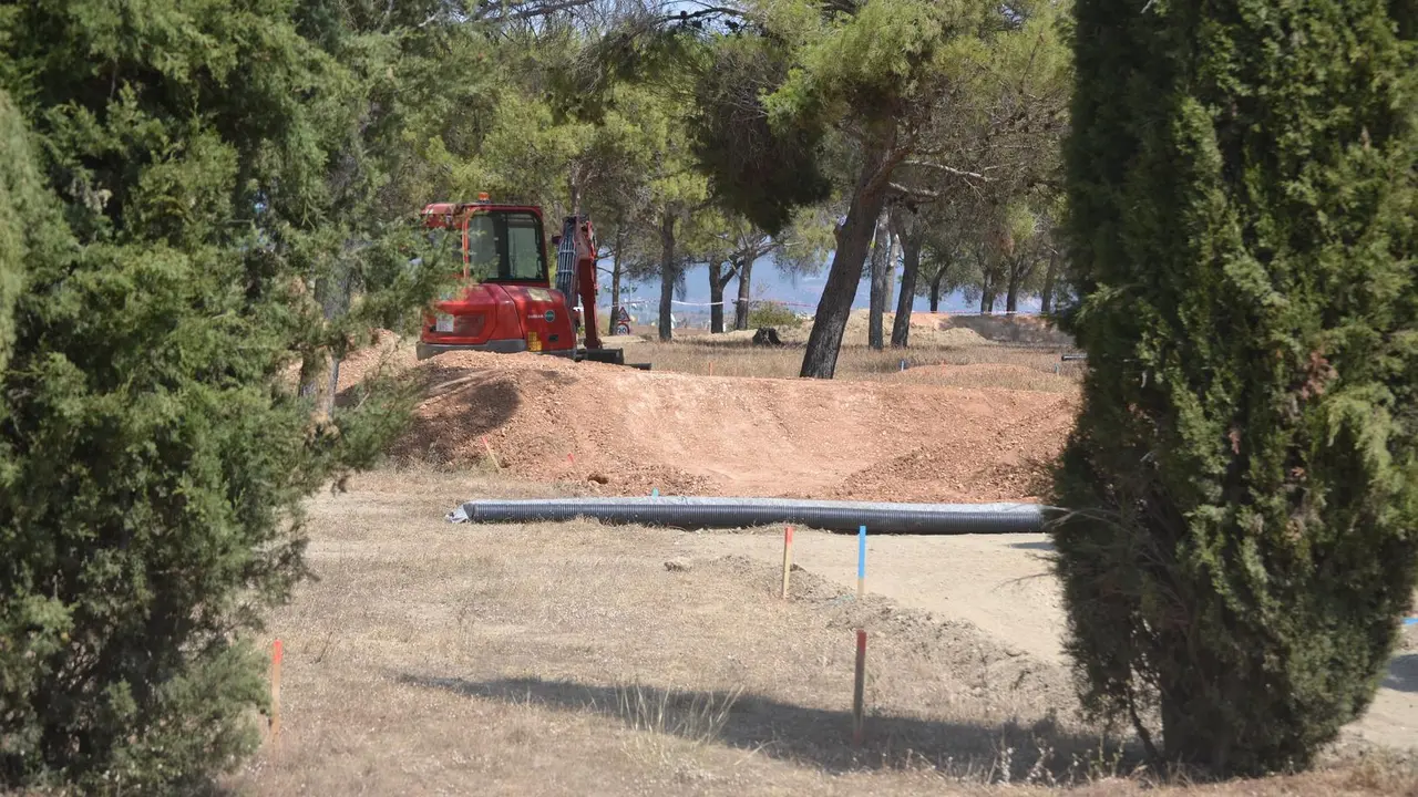 Imagen de las obras en el cerro San Jorge donde se construye un 'Pump Truck'. Foto: Sportaragon