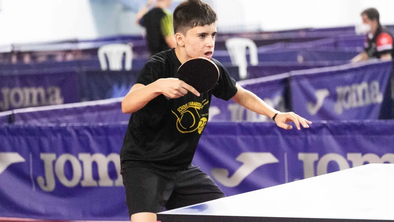 Alejandro Vivo, en la imagen, es una de las grandes promesas del tenis de mesa aragon&eacute;s. Foto: Cedida