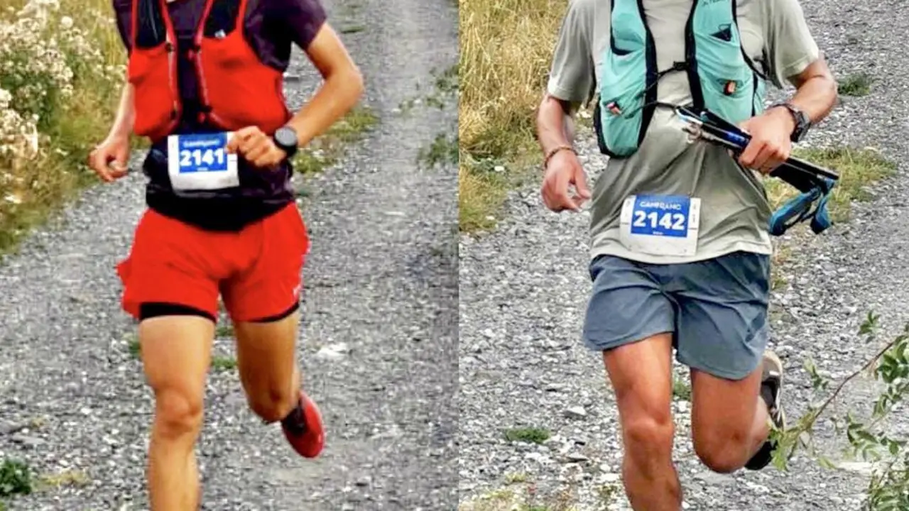 Frano (i) y el local Ra&uacute;l Criado han mantenido una bonita pugna en el Marat&oacute;n de Canfranc valedero para la Copa del Mundo, versi&oacute;n atletismo. Foto: Justin Maxwell 