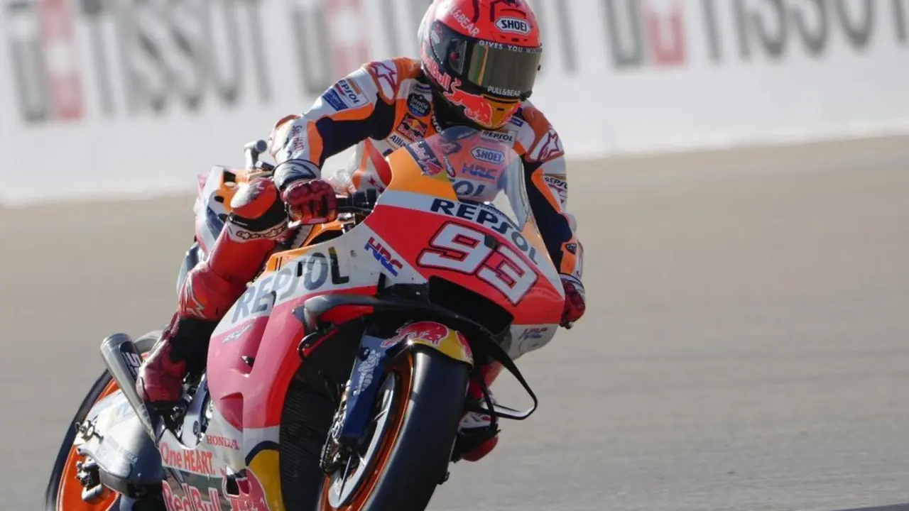 Marc M&aacute;rquez, durante la sesi&oacute;n clasificatoria de este s&aacute;bado. Foto: Honda