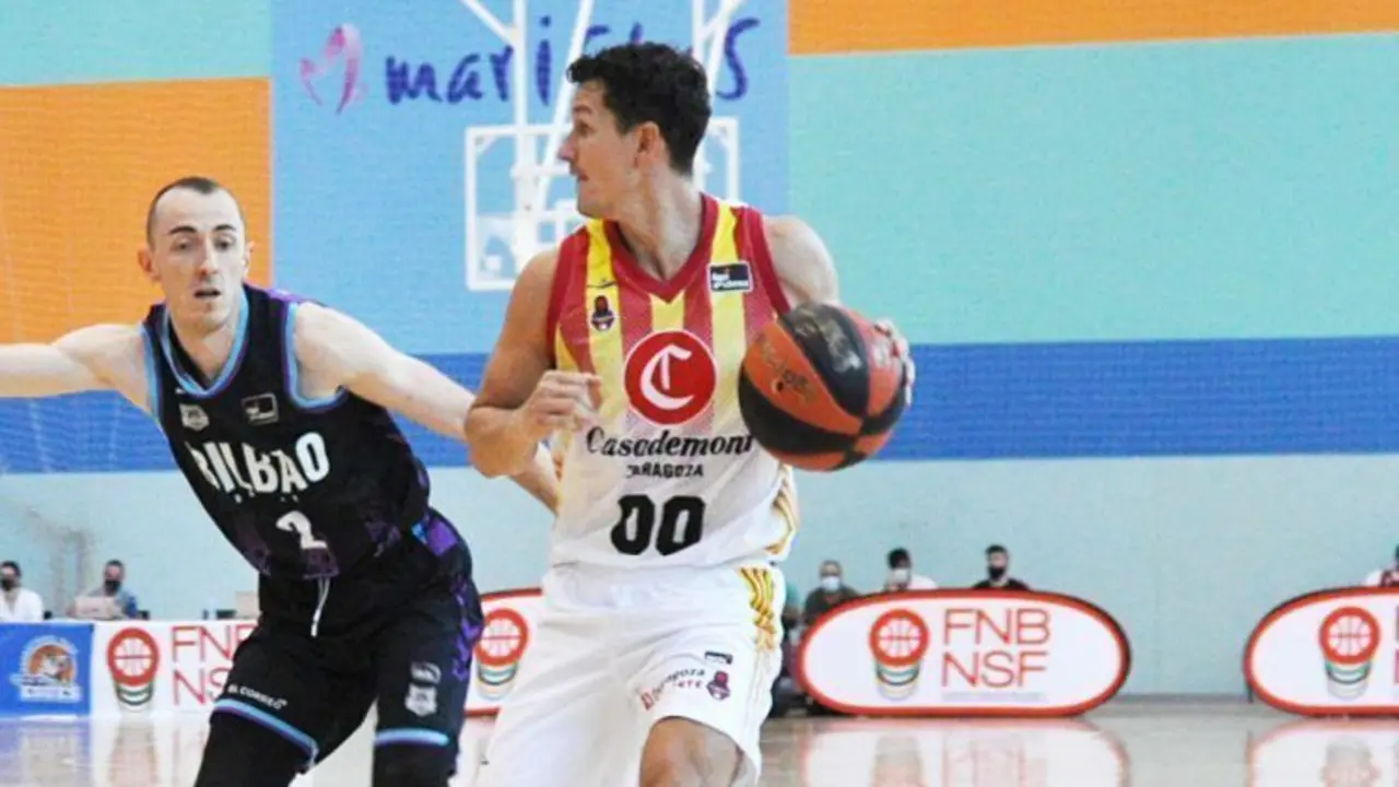 San Miguel, en el amistoso de pretemporada ante Bilbao. Foto: Casademont Zaragoza