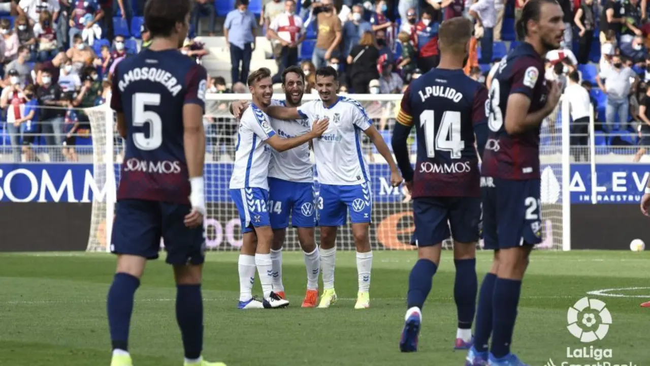 Jugadores de la SD Huesca y CD Tenerife la temporada pasada | Foto: LaLiga