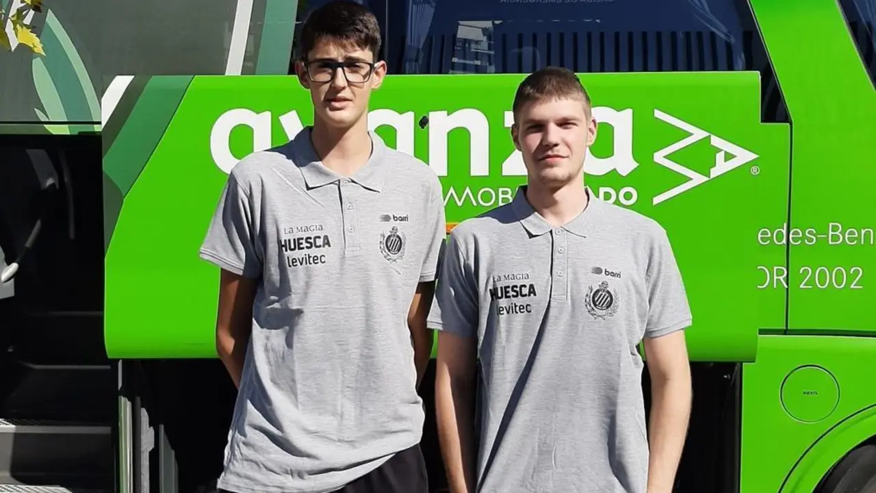 Aday Mara y Pavle Stosic ayudar&aacute;n hoy al Levitec contra el Girona. Foto: Levitec Huesca