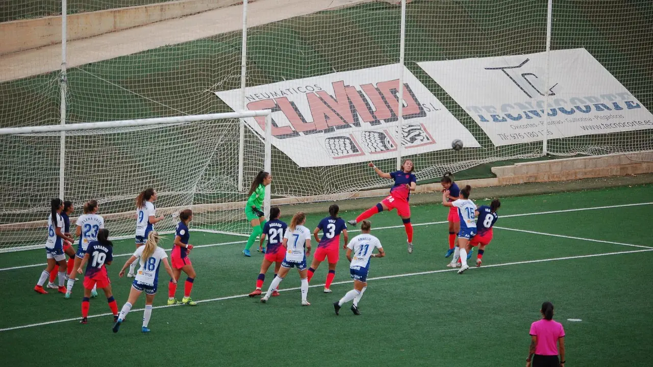 Acci&oacute;n en un c&oacute;rner. Foto: Zaragoza CFF