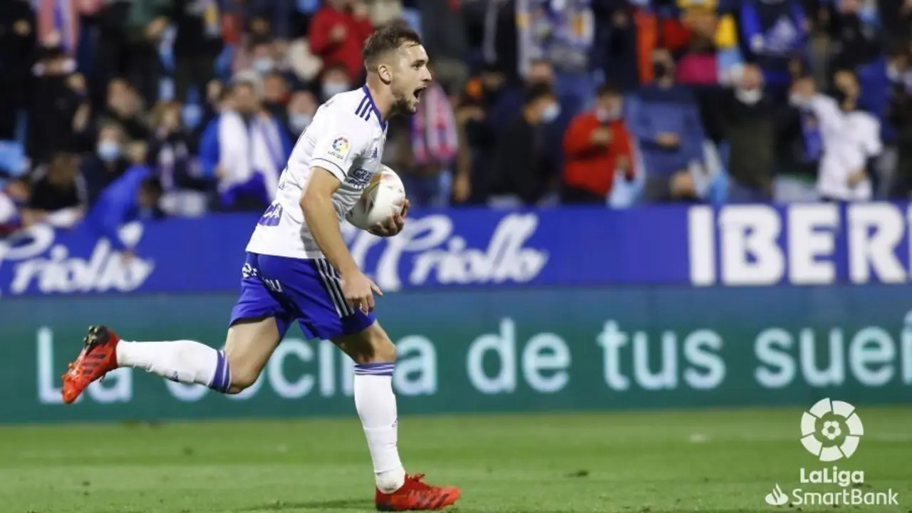 Vada tras marcar el penalti ante la Ponferradina |&nbsp;Liga SmartBank
