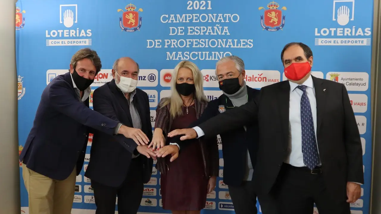 Presentaci&oacute;n del Campeonato de Espa&ntilde;a de Golf para profesionales que se celebra en Calatayud desde este lunes. Foto: Cedida