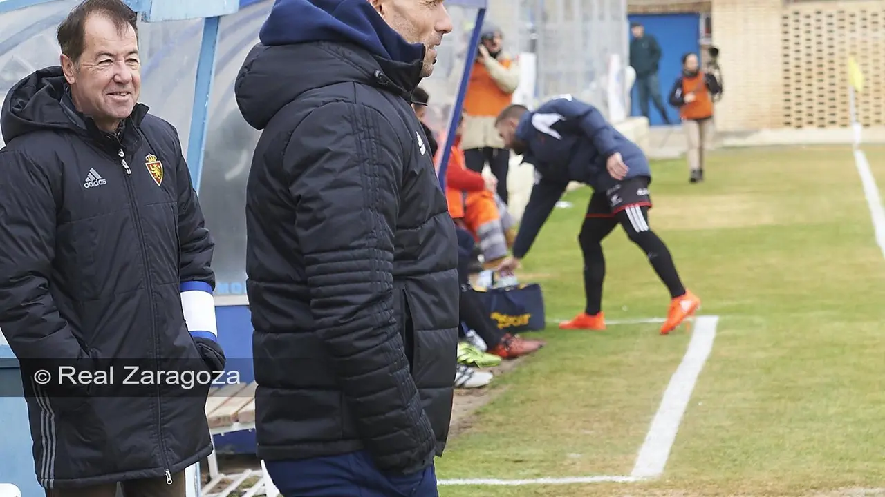 C&eacute;sar L&aacute;inez durante su etapa como t&eacute;cnico en La Ciudad Deportiva | Foto: Real Zaragoza.
