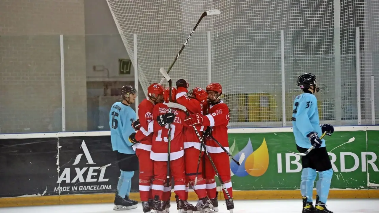 Imagen del &uacute;ltimo encuentro del CH Jaca. Foto: Facebook Hockey Jacetania