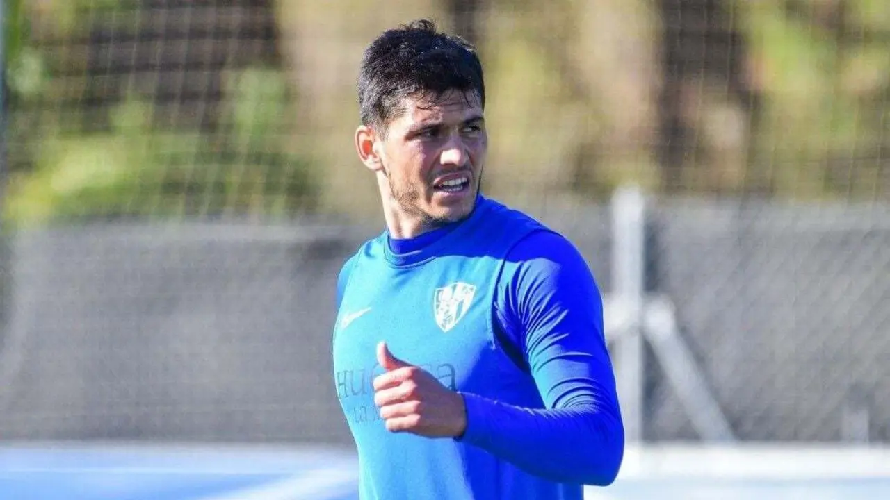 Cristian Salvador, en el entrenamiento previo al Huesca-Ibiza. Foto: SD Huesca.