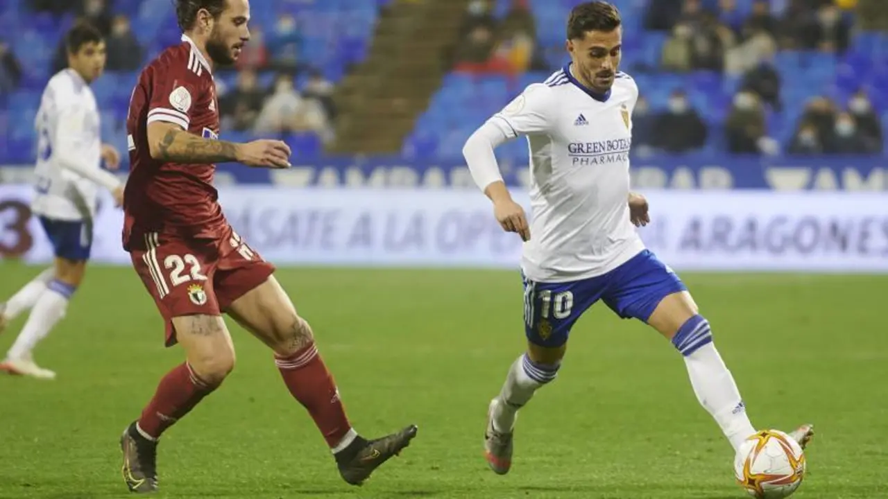 Javi Ros frente al Burgos CF. | Foto: RZ