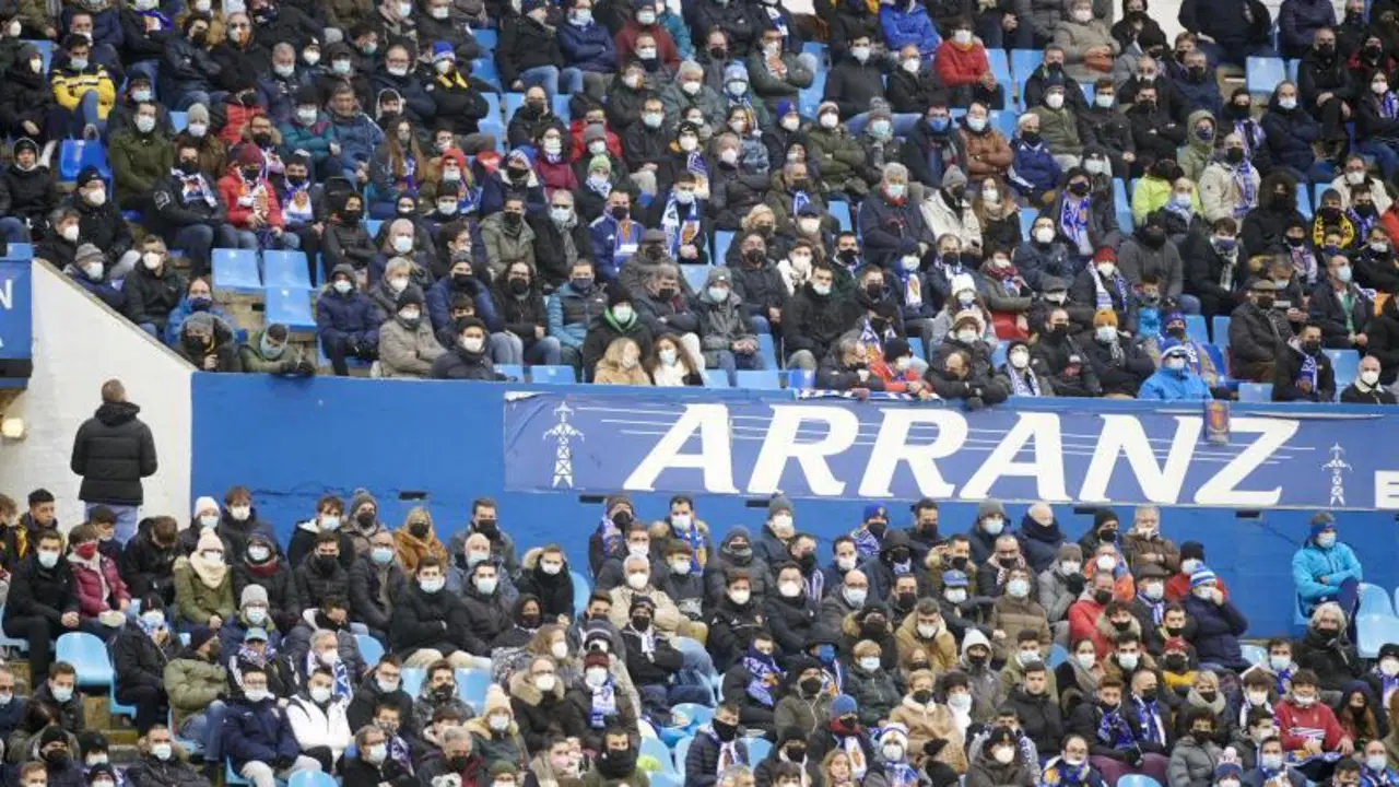 La imagen de la afici&oacute;n de La Romareda en uno de los &uacute;ltimos partidos del Real Zaragoza |Foto: Real Zaragoza