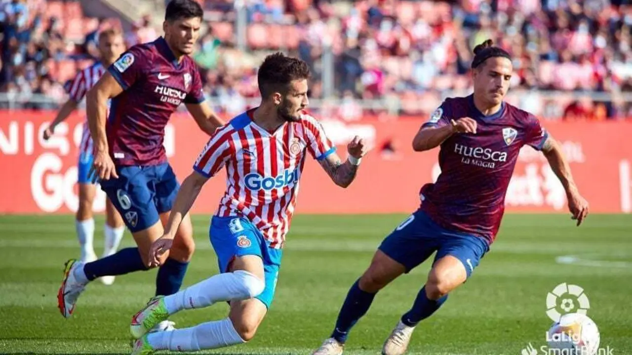 Salvador y Seoane en Montilivi. | Foto: LaLiga
