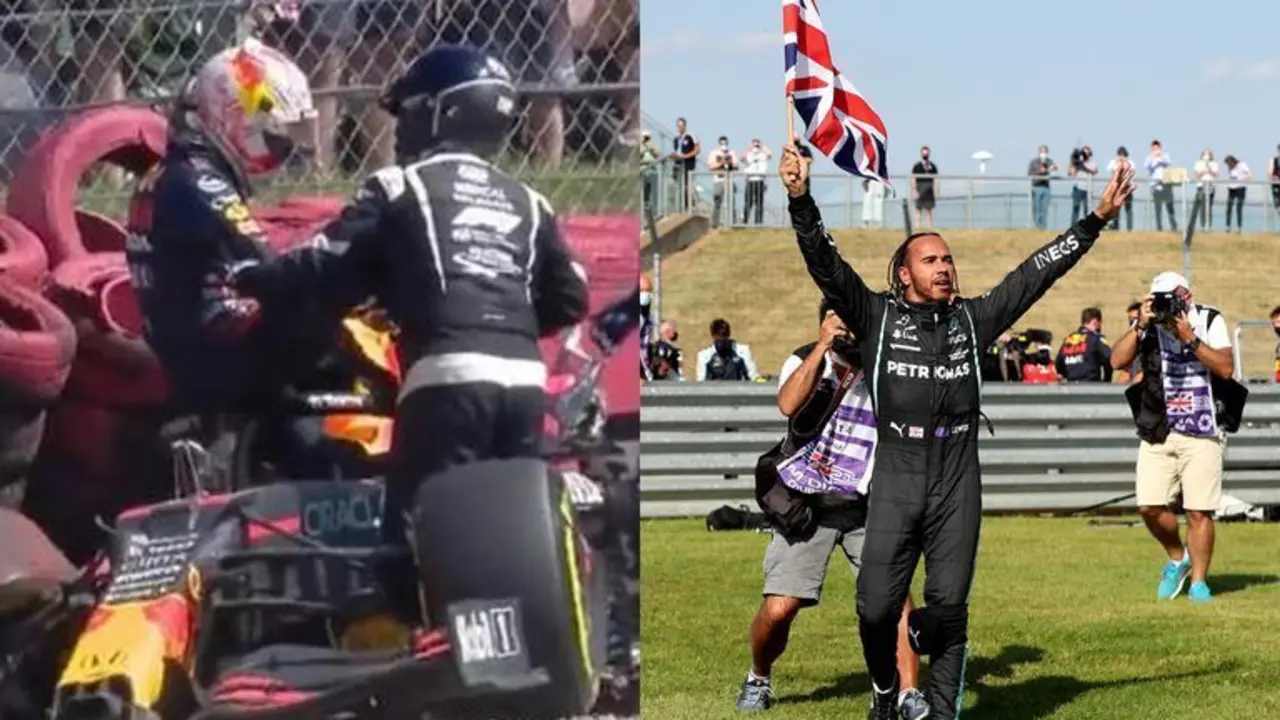 Hamilton celebr&oacute; su victoria en Gran Breta&ntilde;a tras mandar a Verstappen al hospital