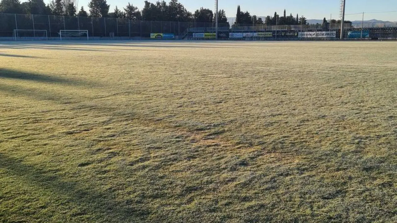La imagen helada de La Ciudad Deportiva | Foto: Real Zaragoza