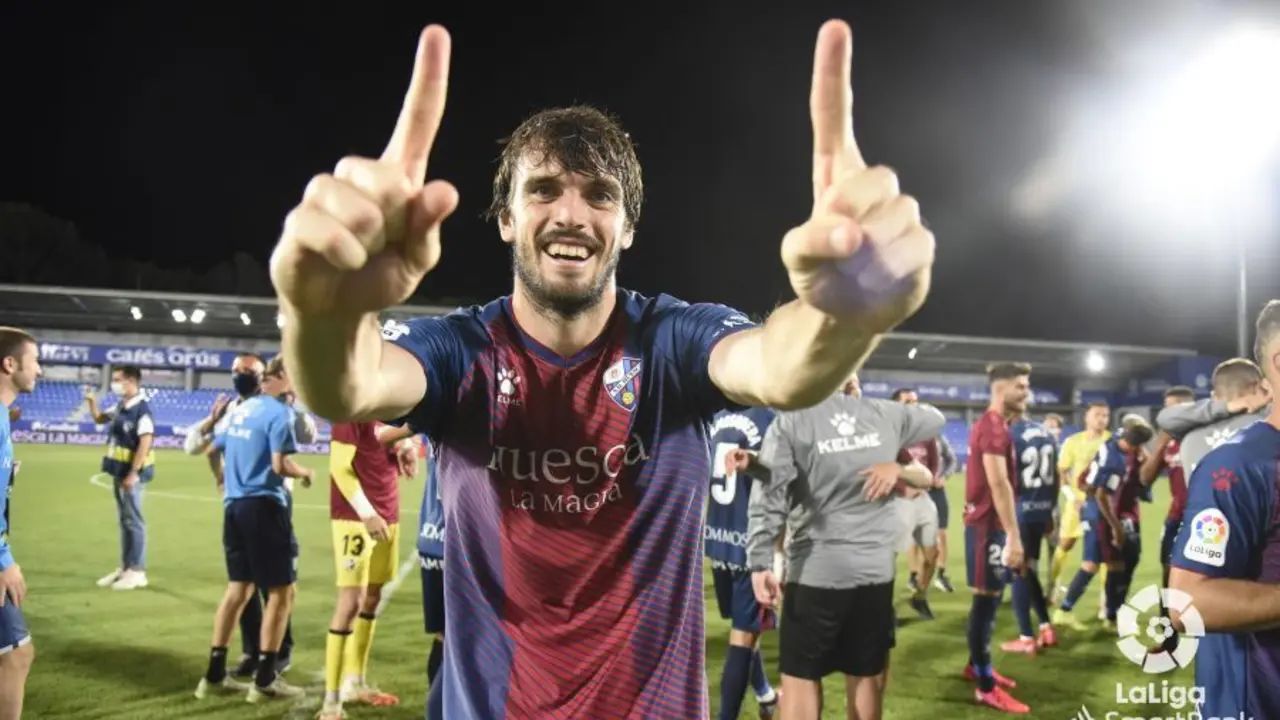 Eugeni Valderrama, con la camiseta de la SD Huesca. | Foto: La Liga