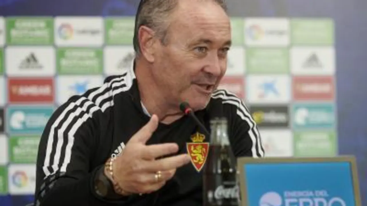Juan Ignacio Mart&iacute;nez, en la rueda de prensa previa al #Legan&eacute;sRealZaragoza. | Foto: RZ