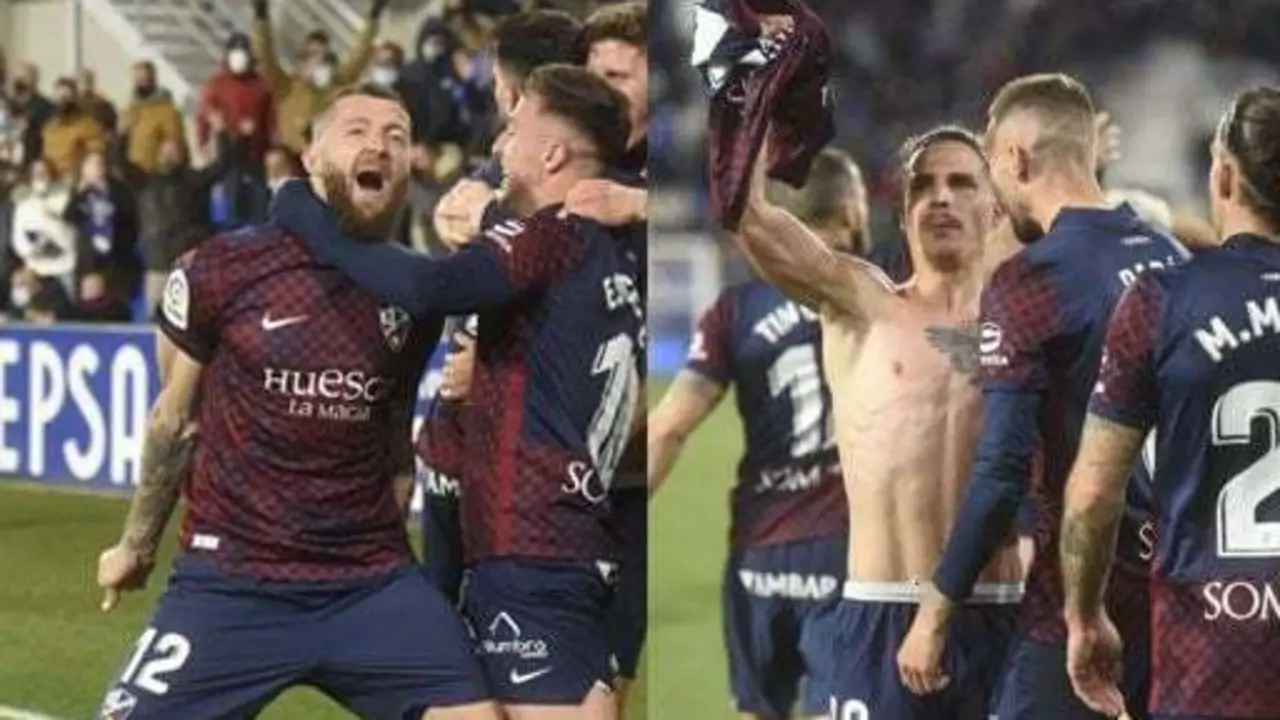 David Timor y Jaime Seoane festejan la victoria contra el Lugo | Foto: LaLiga