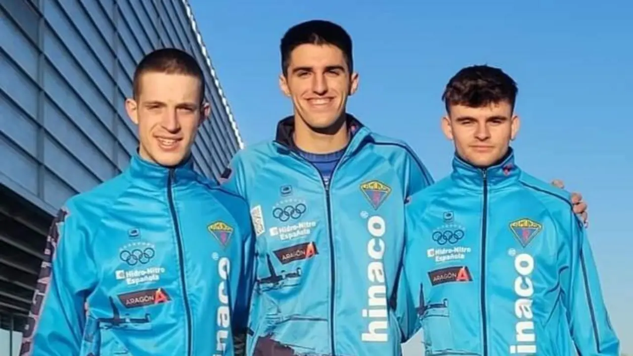 Delgado, Revenga, Sampedro. Foto: Centro Atl&eacute;tico Monz&oacute;n 