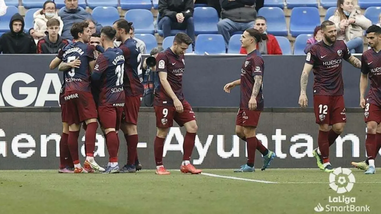 La SD Huesca celebra uno de los tantos | Foto: LaLiga