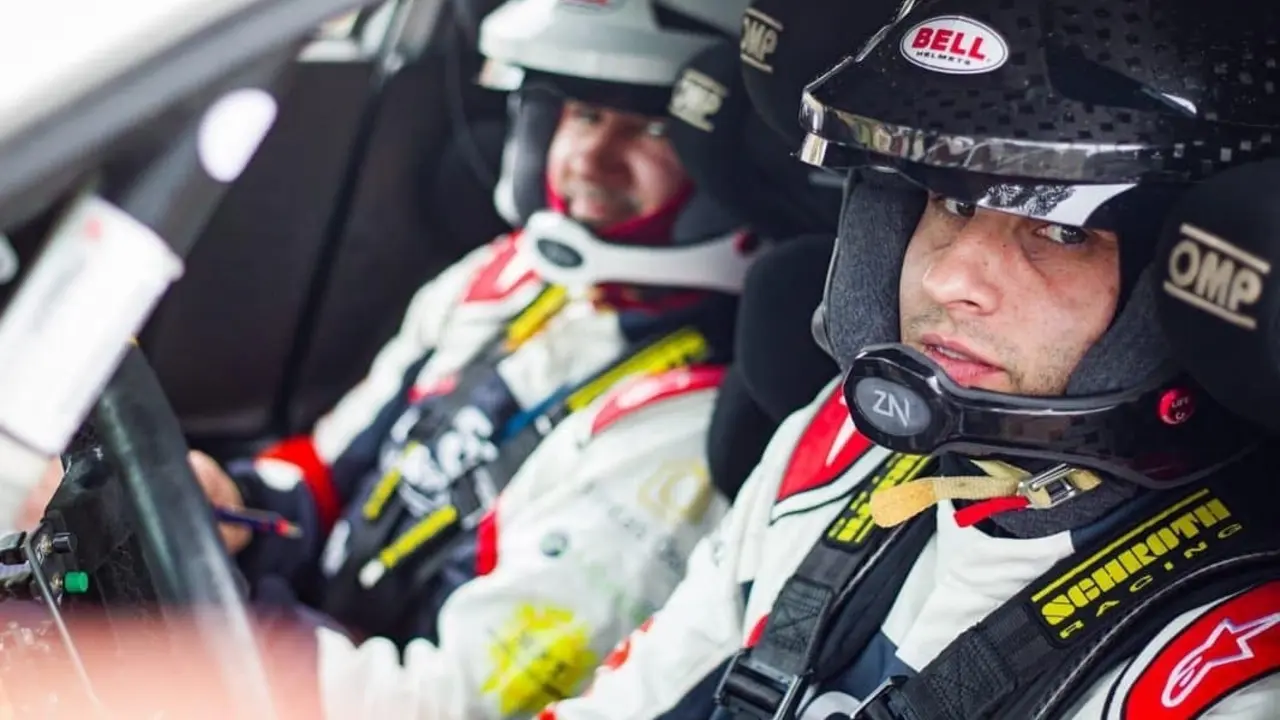 Cristian Gonz&aacute;lez y Mario Garc&iacute;a, en la imagen, quieren ser protagonistas en el Rally Sierra Morena de este fin de semana. Foto: Cedida