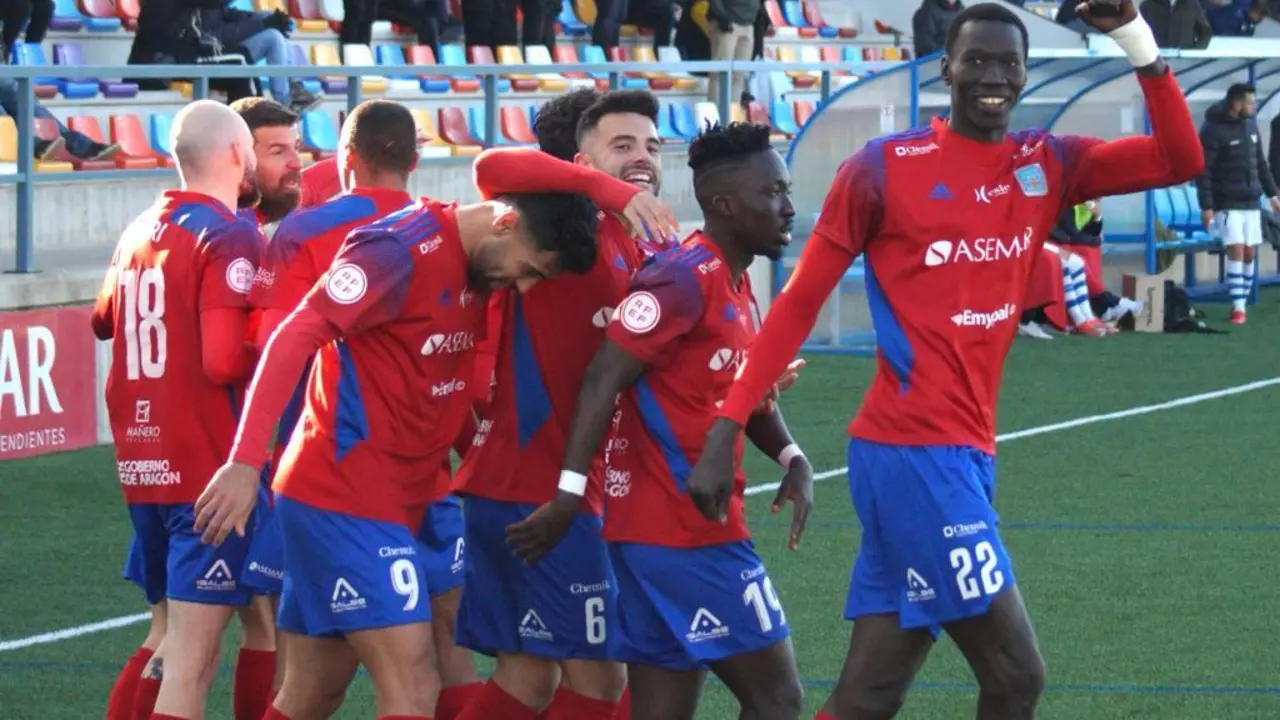 El Tarazona celebrando el gol contra la SD Ejea. | Foto: SD Tarazona