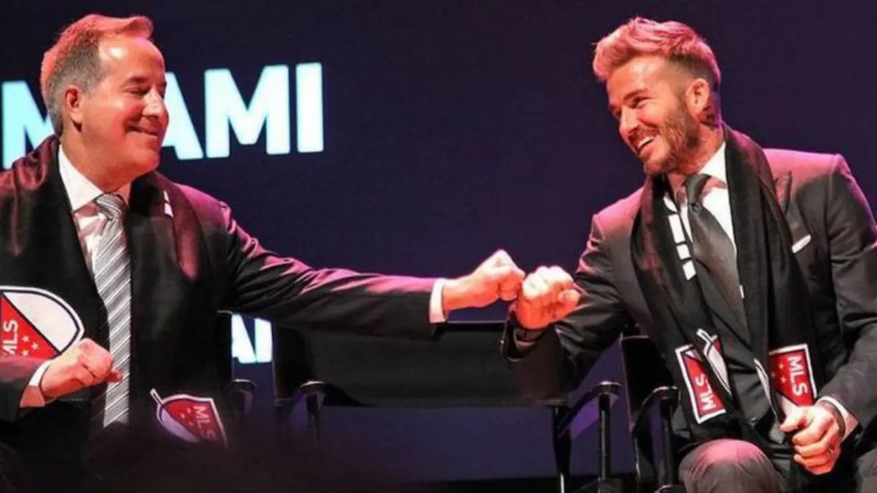 Jorge Mas Santos y David Beckham en un acto del Inter de Miami | Foto: EFE