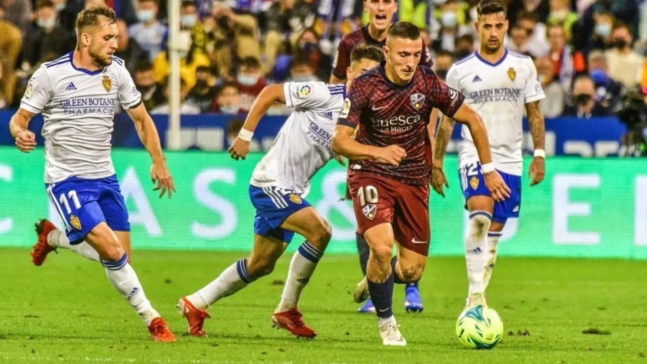 Imagen del duelo de la ida entre Real Zaragoza y SD Huesca en La Romareda | Foto: SD Huesca