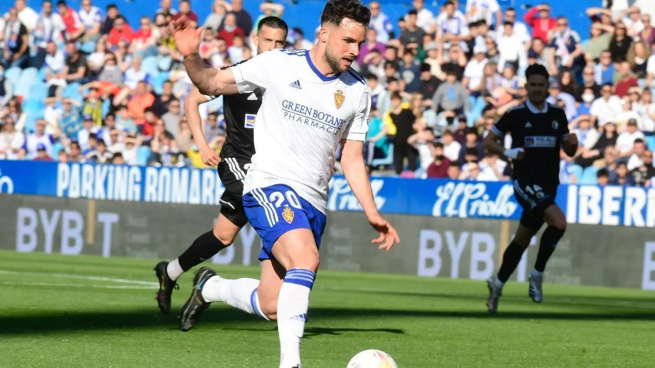 &Aacute;lvaro Gim&eacute;nez frente al Burgos. Foto: Real Zaragoza.