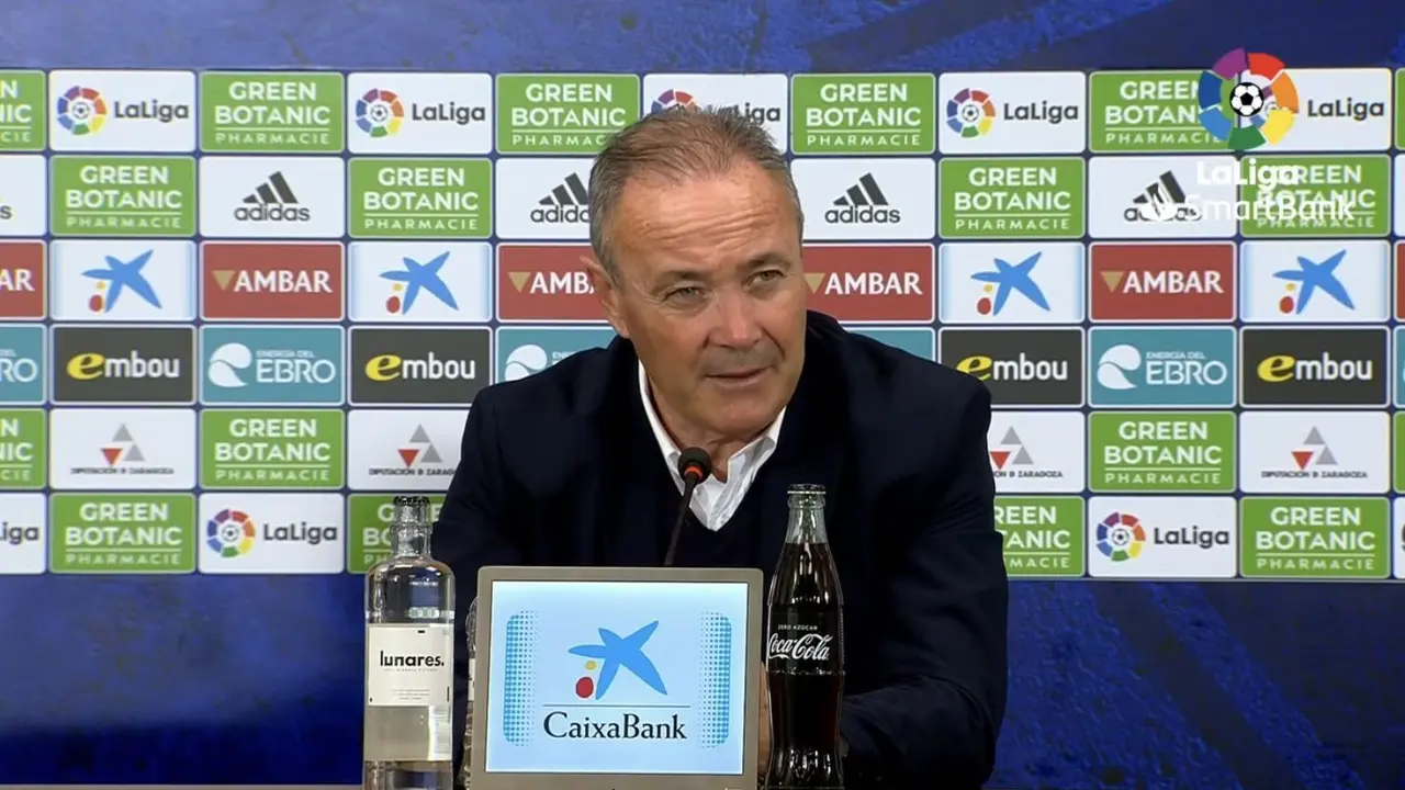 Juan Ignacio Mart&iacute;nez en rueda de prensa |&nbsp;Liga SmartBank