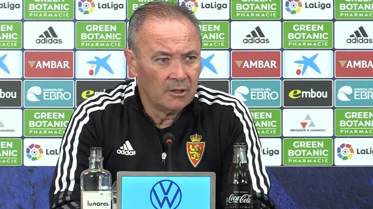 Jim en la rueda de prensa previa al partido contra el Alcorc&oacute;n. | Foto: Real Zaragoza