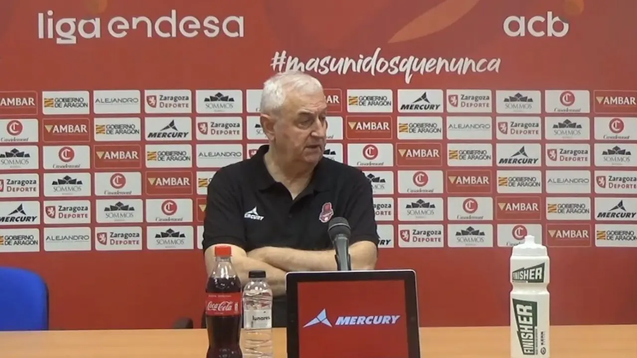 Dragan Sakota, este viernes en sala de prensa | Fotograma de Casademont Zaragoza