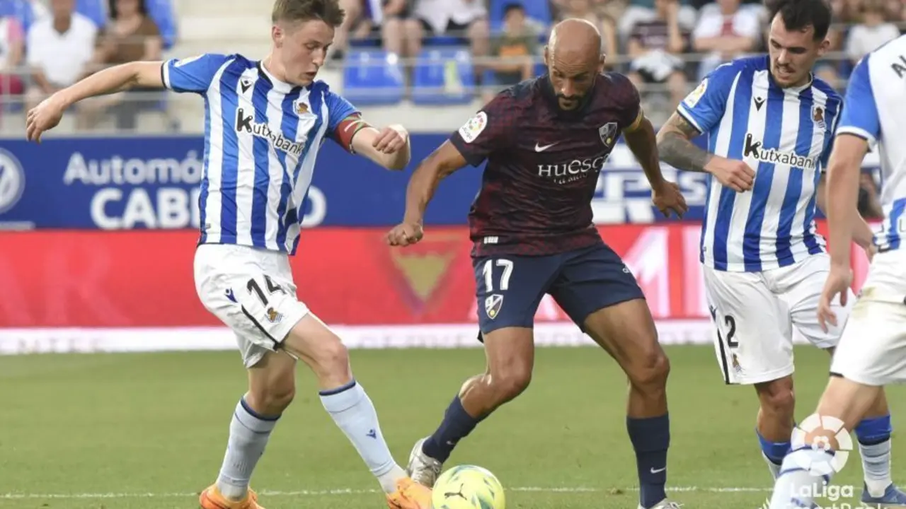 Mikel Rico, en su &uacute;ltimo partido en El Alcoraz. | Foto: LaLiga