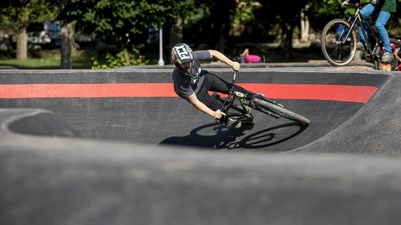 El pumptrack de Castej&oacute;n de Sos, escenario este fin de semana de la Copa de Espa&ntilde;a. Foto: Cedida