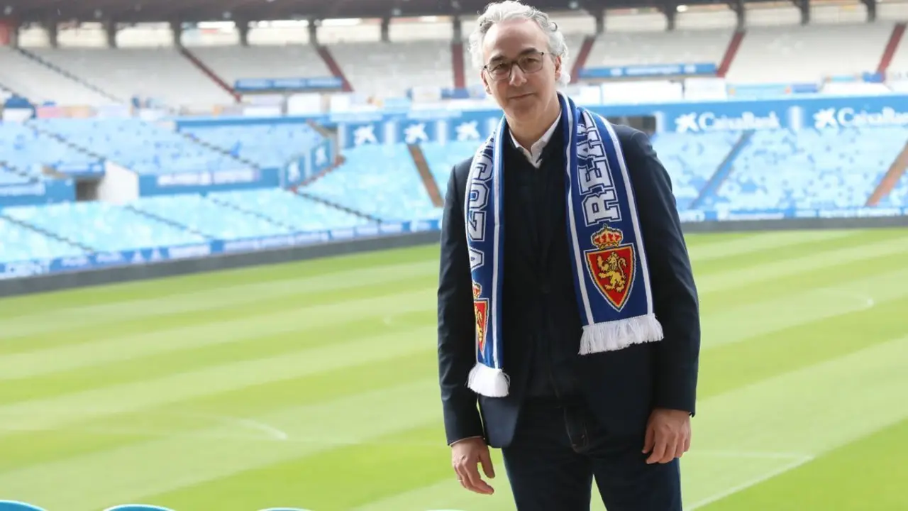 Miguel Torrecilla en su presentaci&oacute;n como director deportivo. Tambi&eacute;n tuvo su cuota de protagonismo en la de Juan Carlos Carcedo | Foto: RZ