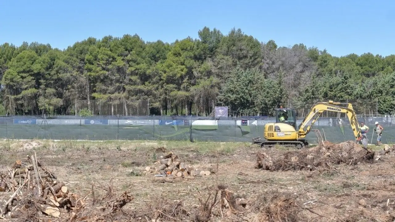 Construcci&oacute;n de la nueva Base Aragonesa de F&uacute;tbol. | Foto: SD Huesca