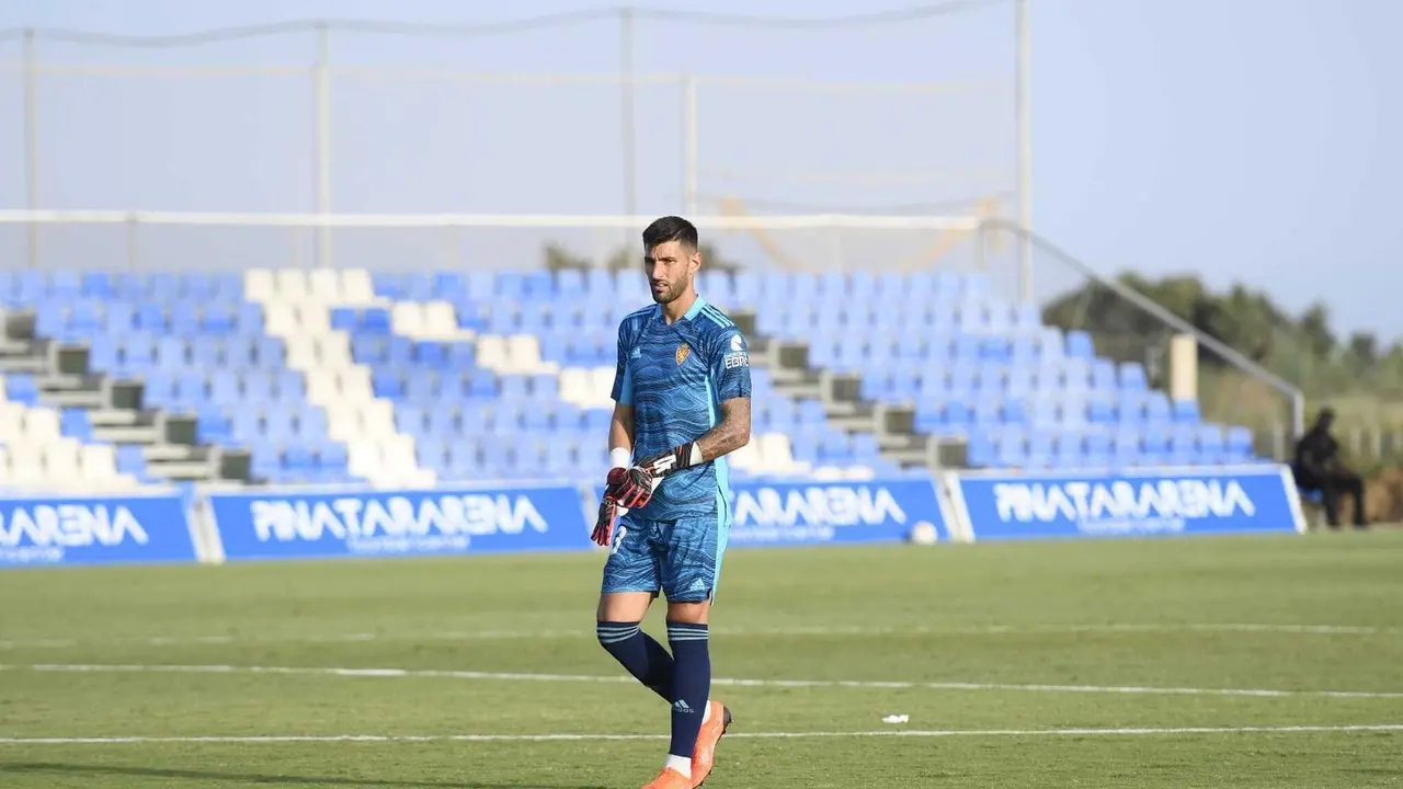 &Aacute;lvaro Rat&oacute;n durante un partido de pretemporada | Real Zaragoza