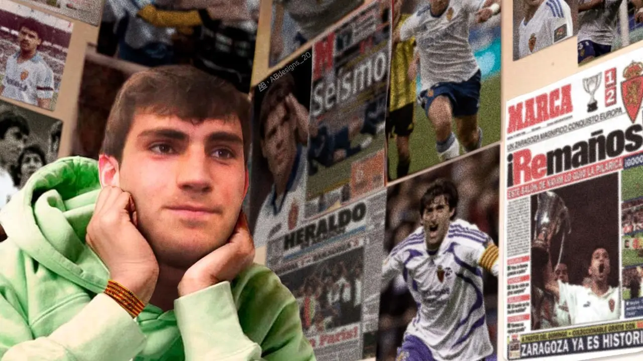 Iv&aacute;n Az&oacute;n siempre quiso ser el 9 del Real Zaragoza | Dise&ntilde;o: Alejandro Bueno