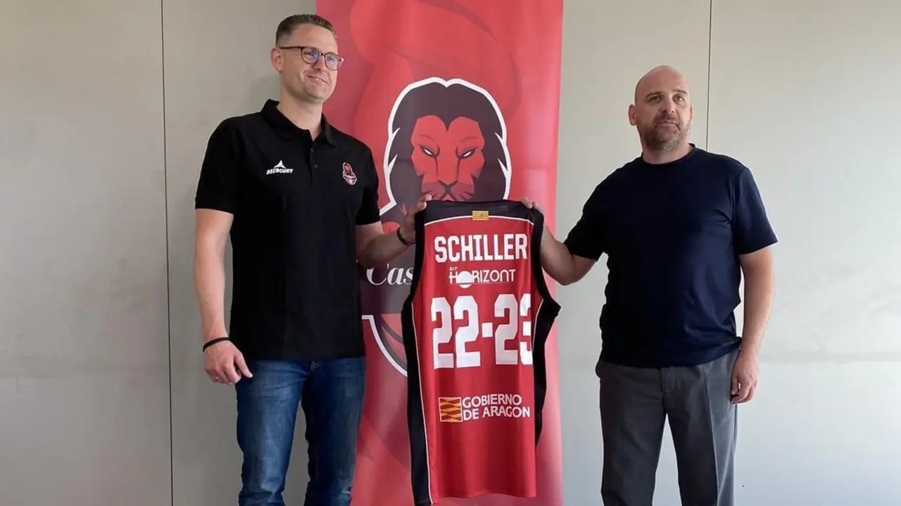 Schiller y Muedra, este jueves | Foto: Basket Zaragoza