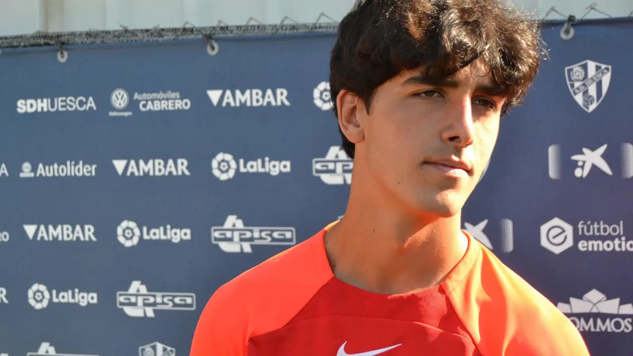 Anglada, en la imagen, ha hablado a los medios tras el amistoso contra el Osasuna Promesas. Foto: Sportaragon