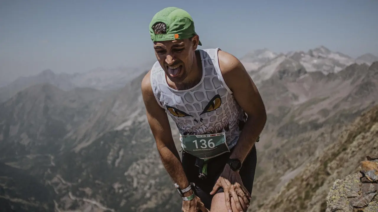 El KV, en la imagen uno de los participantes en la prueba del Gran Trail Aneto Posets, es una de las distancias m&aacute;s duras y exigentes en el mundo de las carreras por monta&ntilde;a. Foto: Ra&uacute;l Santana