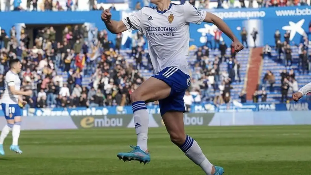 Jaume Grau en un partido en la Romareda. / Foto: Real Zaragoza.
