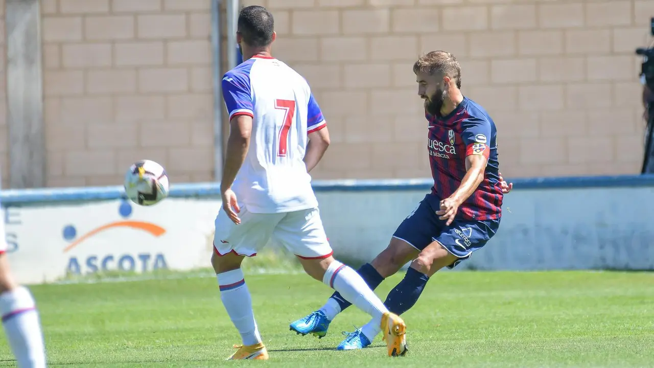 Pulido en el amistoso contra el Eibar. | Foto: SD Huesca