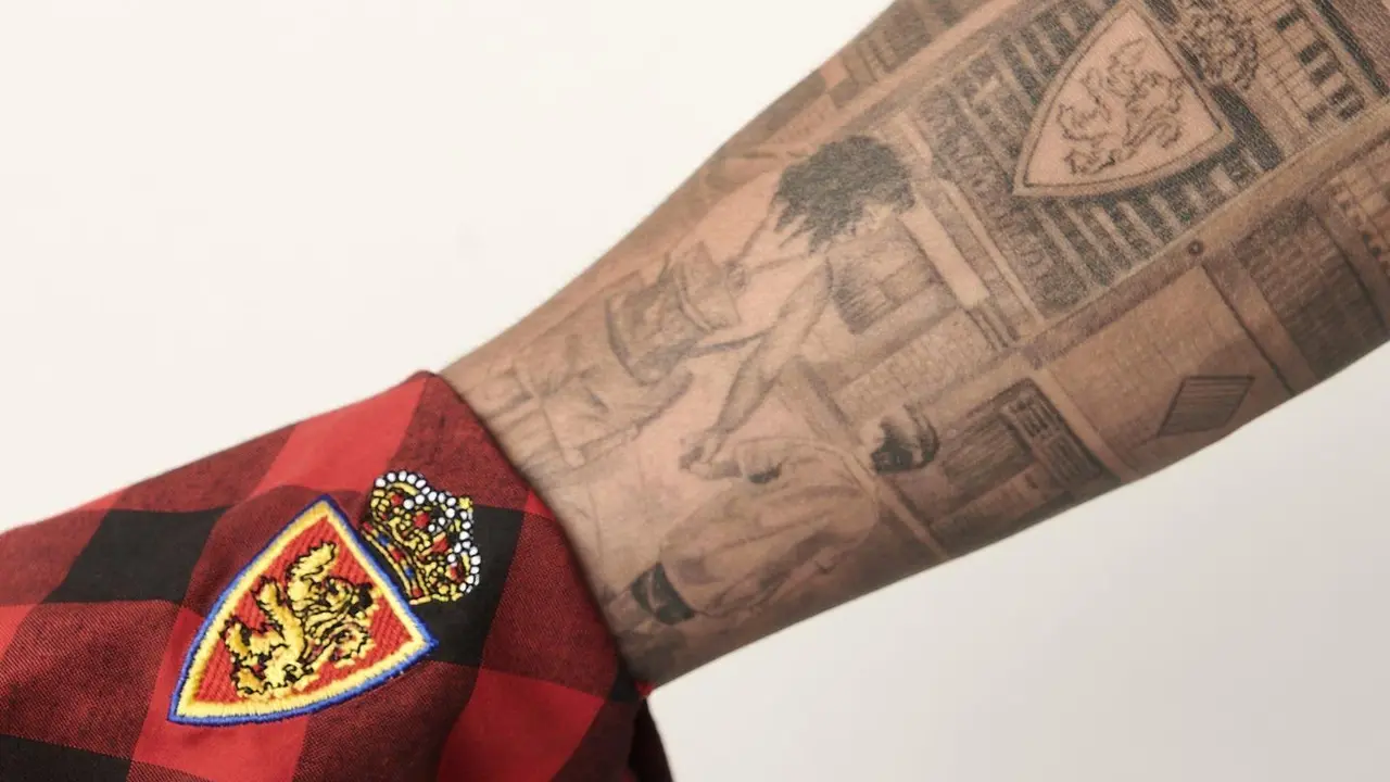 El tatuaje de Alejandro Franc&eacute;s y su continuidad con el Real Zaragoza | Foto: RZ