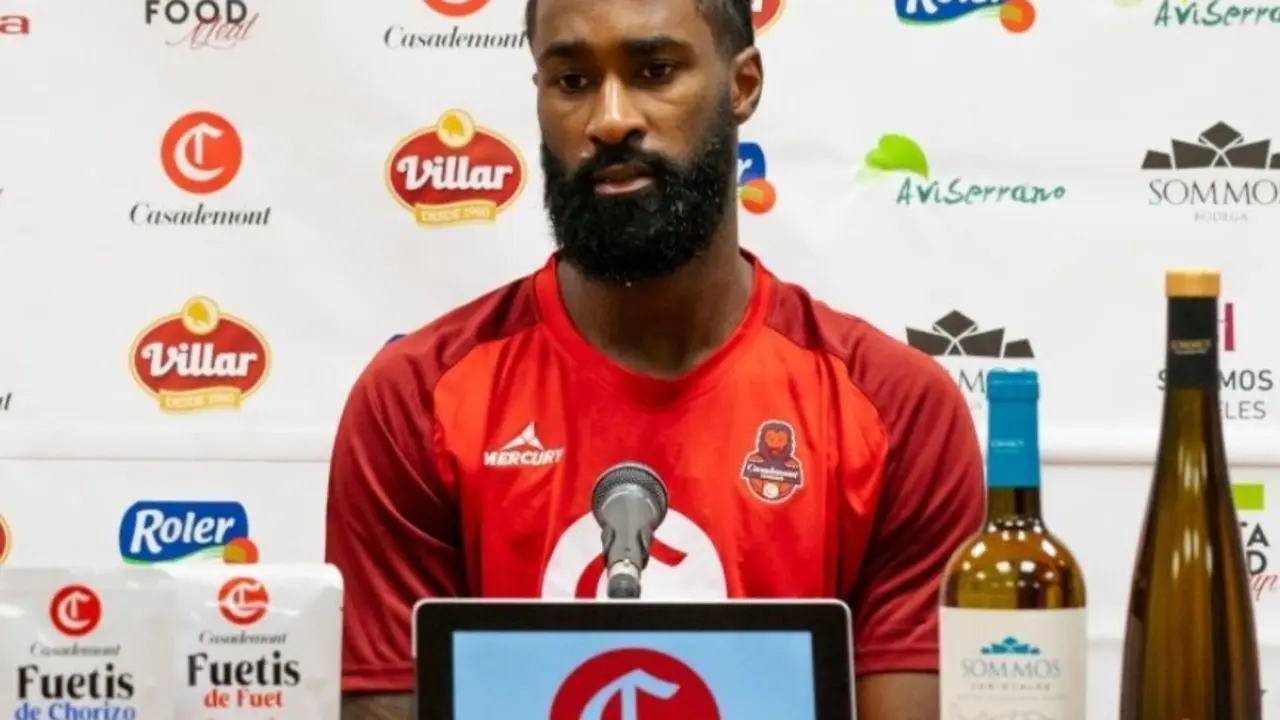 Howard Sant-Roos, este martes en sala de prensa | Foto: Basket Zaragoza