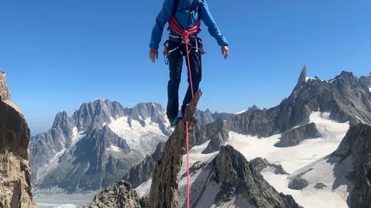 David Pujol, gu&iacute;a de monta&ntilde;a con base en Chamonix. Foto: Cedida