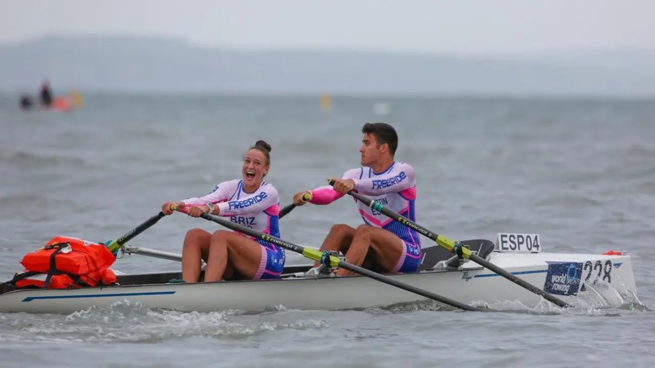 Esther Britz y Ander Mart&iacute;n, en la imagen, se hicieron con el Campeonato del Mundo celebrado en Gales. Foto: Cedida